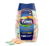 TUMS Ultra Strength Antacid Tablets for Chewable Heartburn Relief and Acid Indigestion Relief Assorted Fruit 160 Tablet