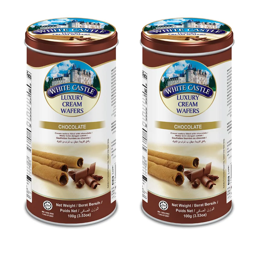 White Castle Luxury Wafer Rolls Chocolate Flavour 100g