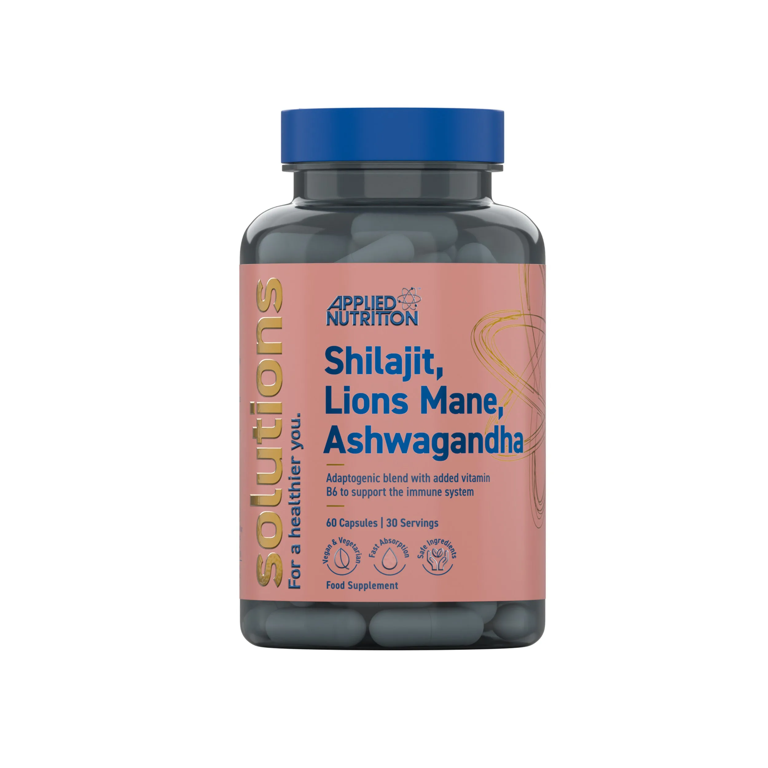 Applied Nutrition Shilajit Lion's Mane & Ashwagandha 60 Capsules