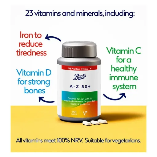 Boots A-Z 50+ Complete Vitamins & Minerals 180 Tablets