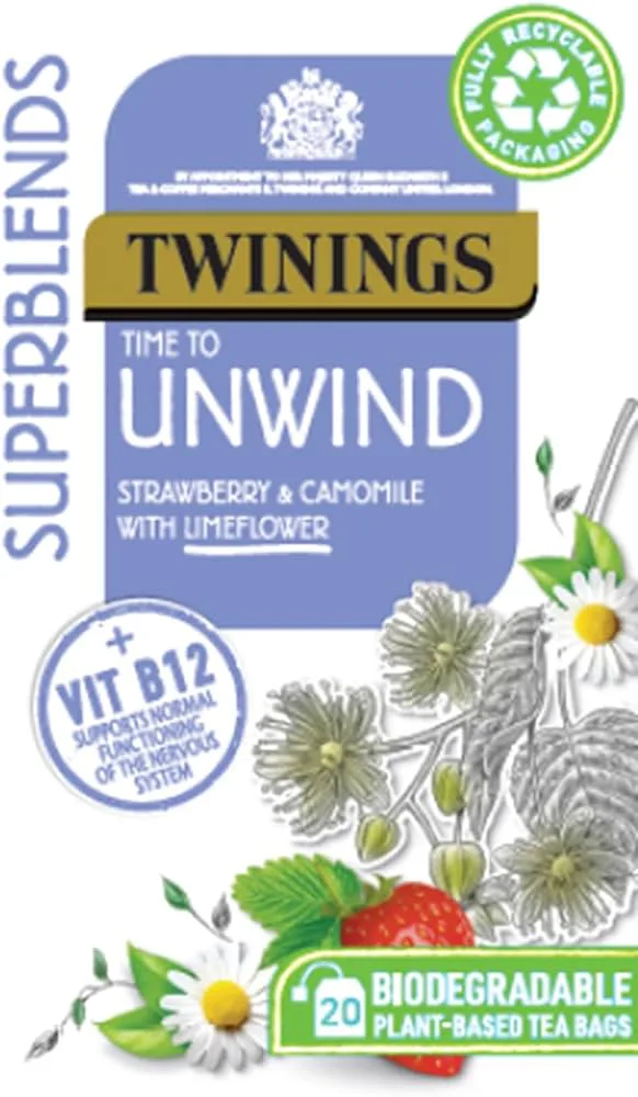 Twinings Unwind Strawberry and Camomile Tea 40g (20 Tea Bags)