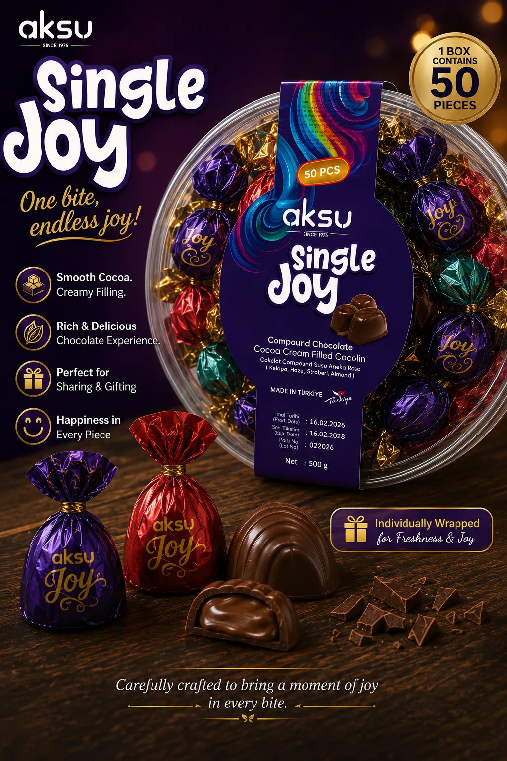Aksu Single Joy Compound Chocolate 500g