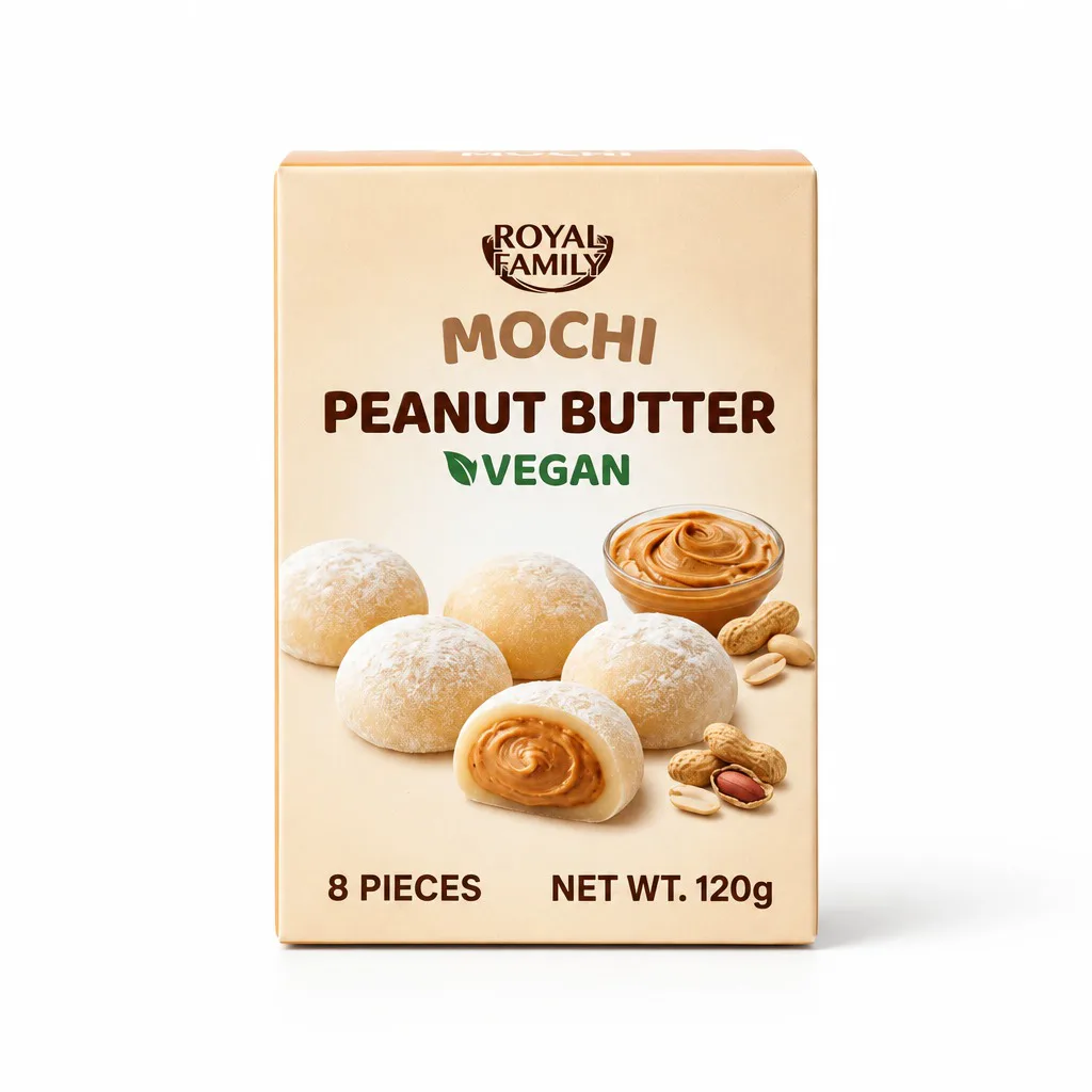 Royal Family Mochi Peanut Butter Vegan 8 Pieces 120g