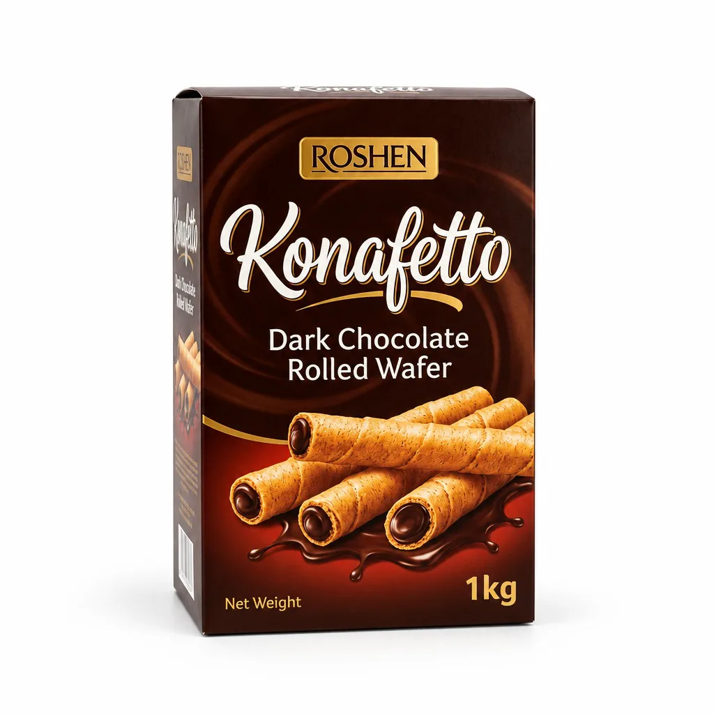 Roshen Konafetto Dark Chocolate Rolled Wafer 1kg