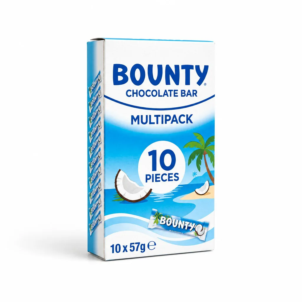 Bounty Chocolate Bar 10 Pieces 57g each