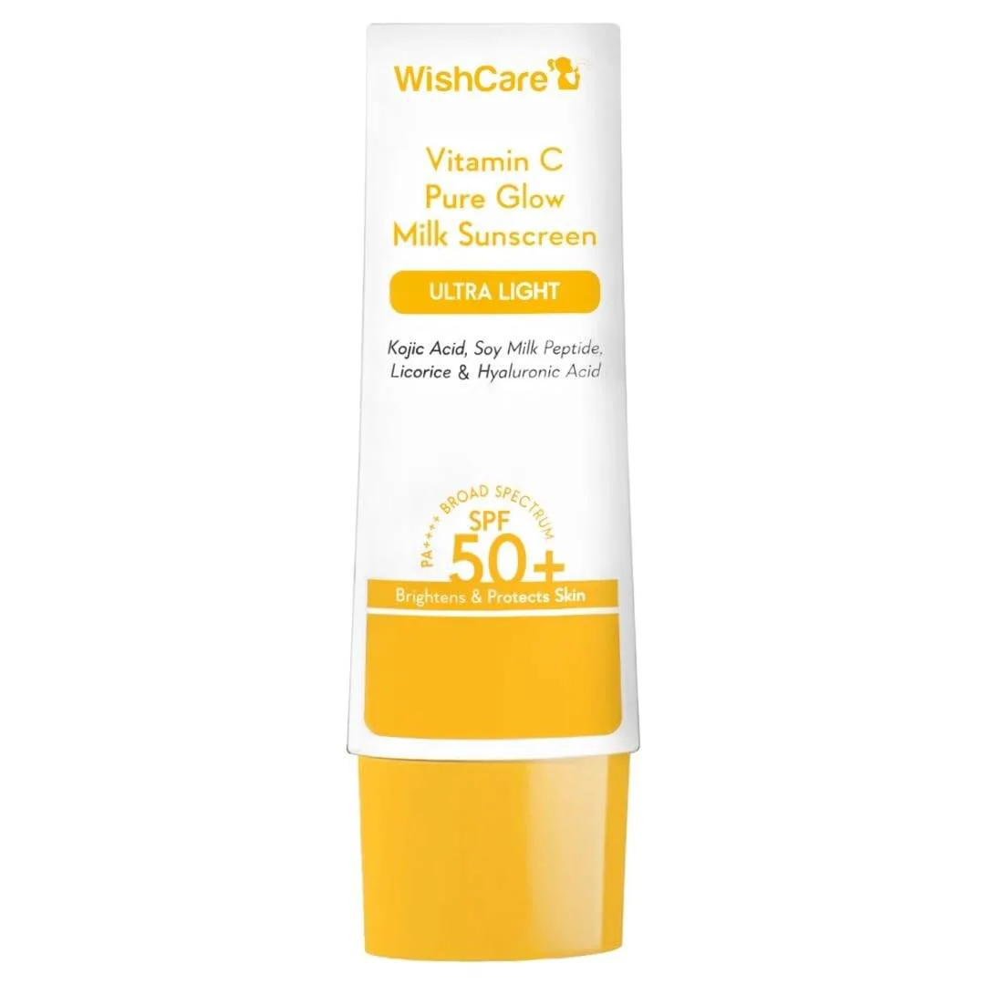 WishCare Vitamin C Pure Glow Milk Sunscreen SPF 50+ PA+++ 50g