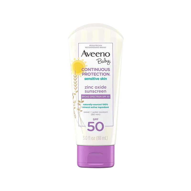 Aveeno Baby Continuous Protection Sensitive Skin Zinc Oxide Sunscreen 88ml