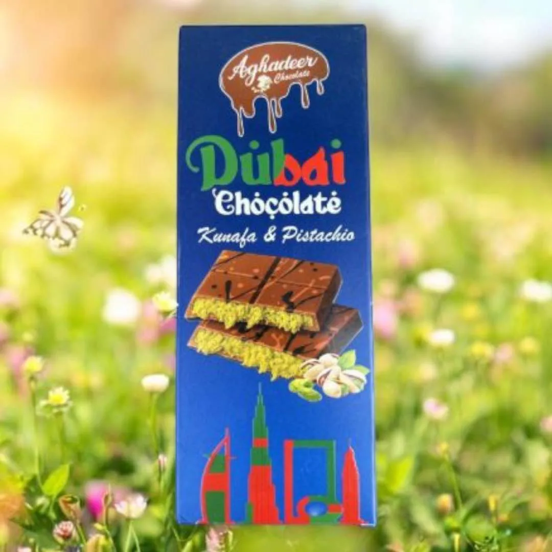 Aghadeer Dubai Kunafa Pistachio Chocolate 100g