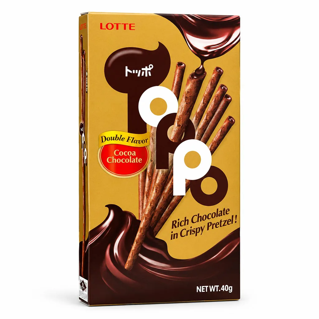 Lotte Toppo Cocoa Chocolate Flavour Pretzel Sticks