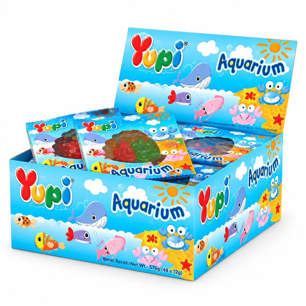 Yupi Aquarium Gummy Candy 14g x 24pcs Box