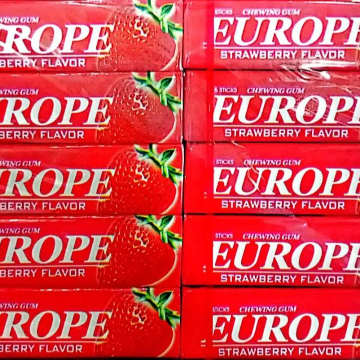 Europe Chewing Gum Strawberry Flavor