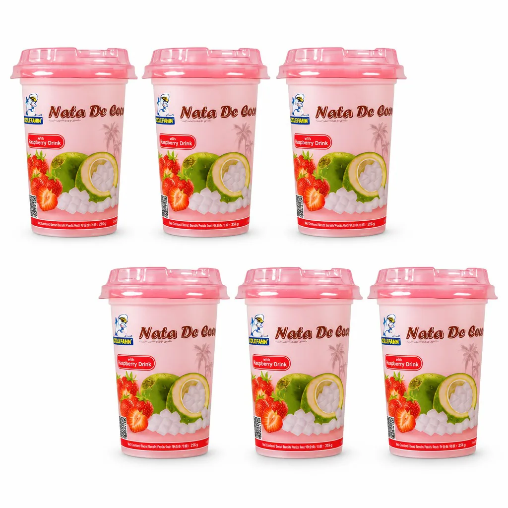 Dolphin Nata De Coco with Strawberry Drink