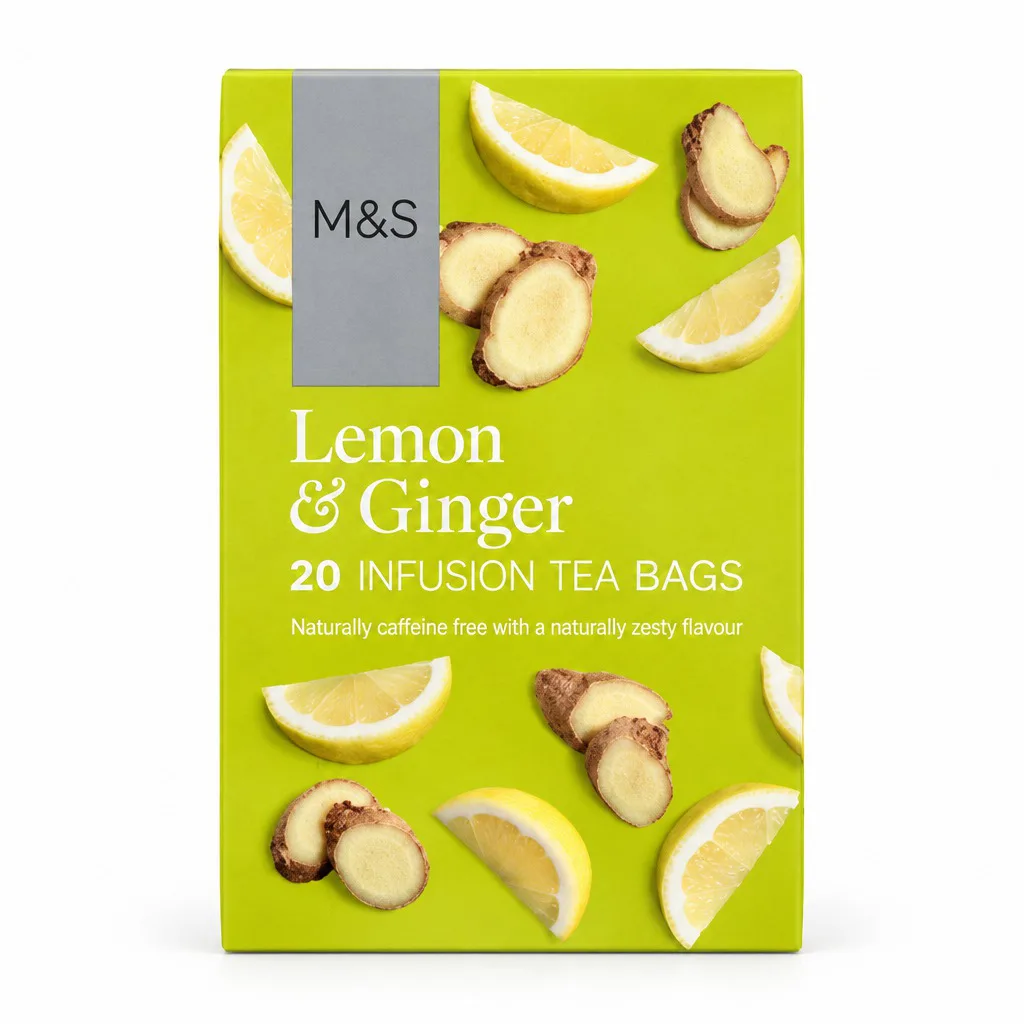 M&S Lemon And Ginger Infusion Tea 20 Bags