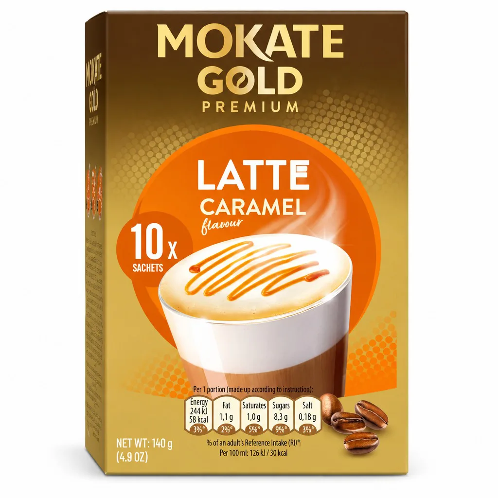 Mokate Gold Premium Latte Caramel Coffee
