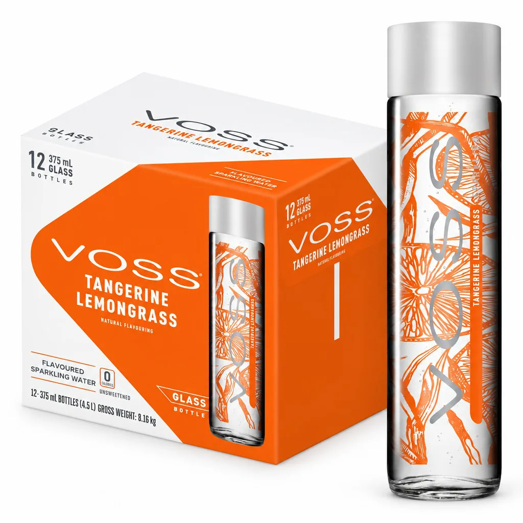 Voss Tangerine And Lemongrass Sparkling Water 375ml