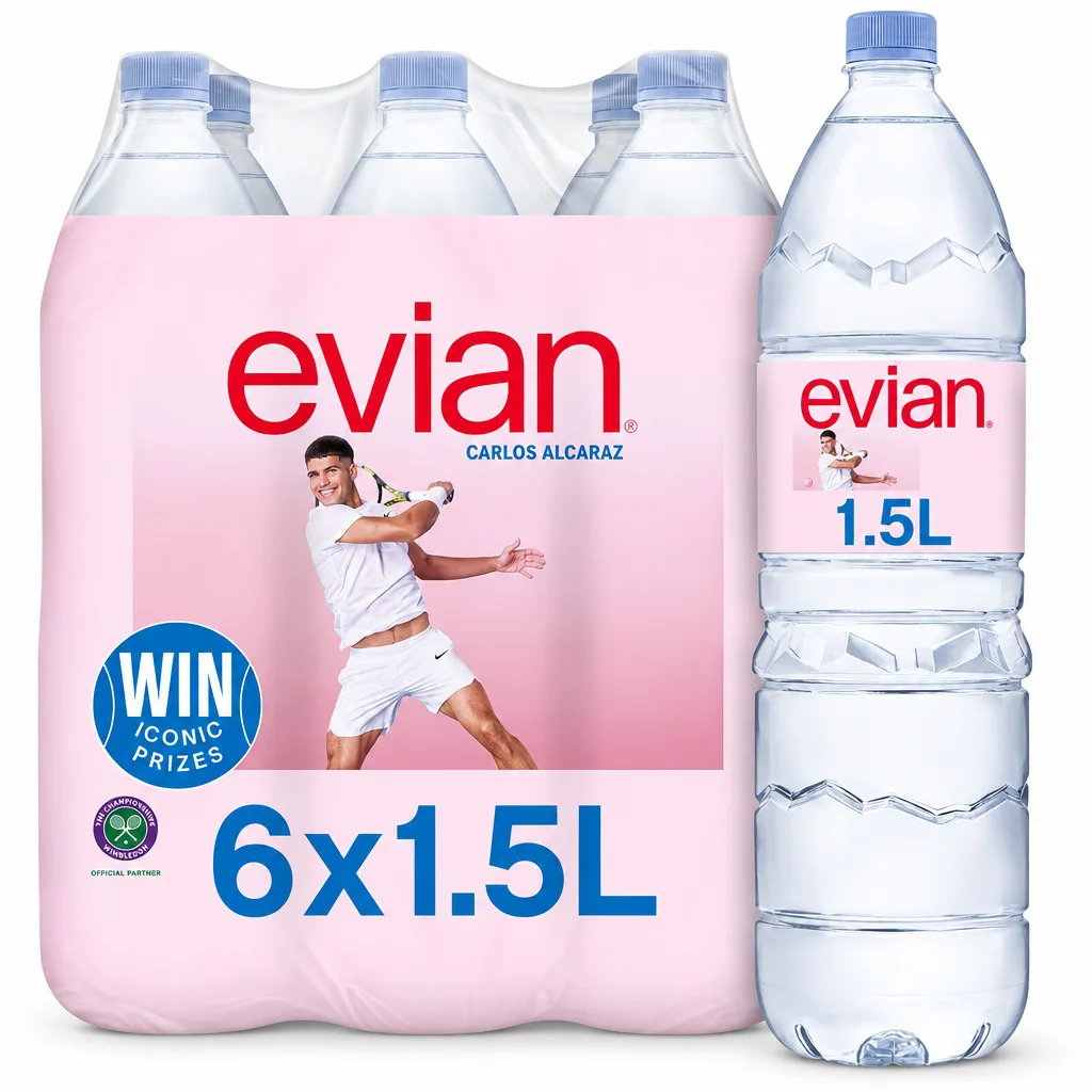 Evian Mineral Water Case 6x1.5L Bottles