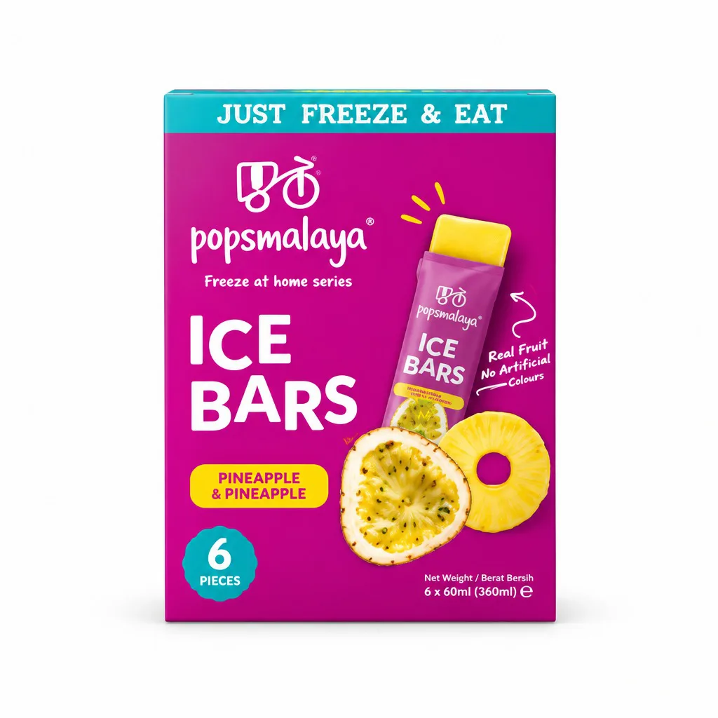 Popsmalaya Ice Bars Passionfruit Pineapple 6 pcs