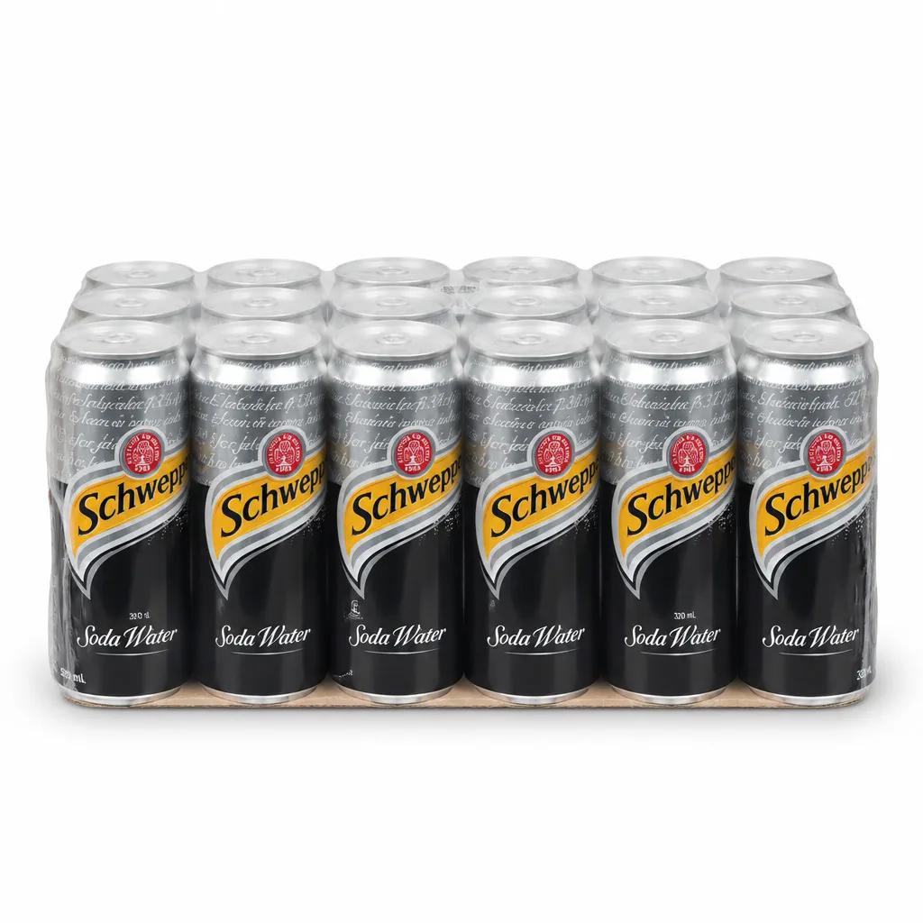 Schweppes Soda Water Can 320ml 24 Pieces