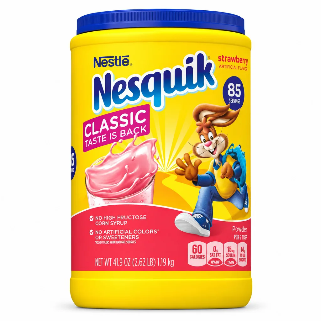 Nesquik Strawberry Flavor Powder Drink