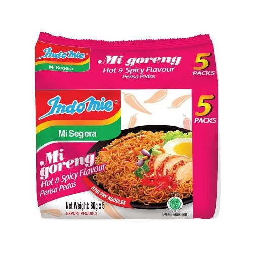 Indomie Mi Goreng Hot and Spicy Noodles