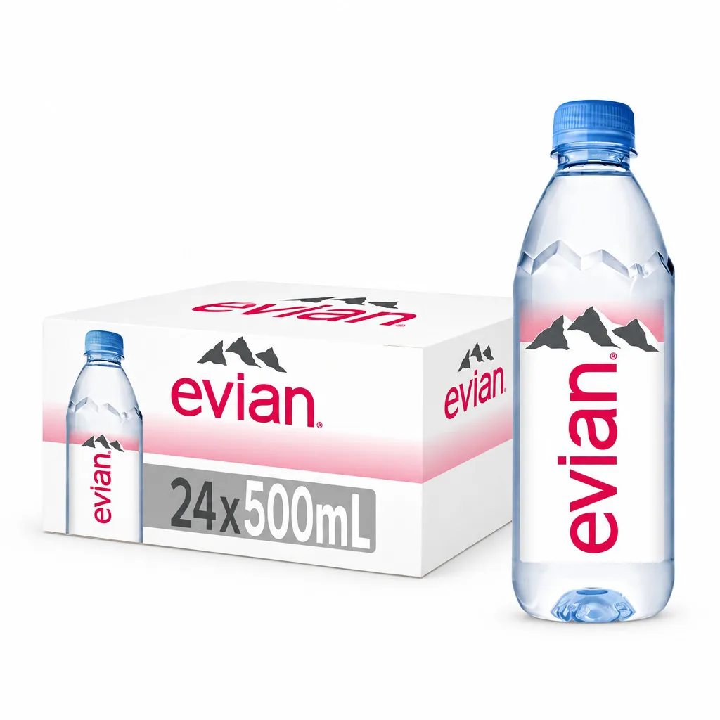 Evian Natural Mineral Water 500ml 24Pcs Pack