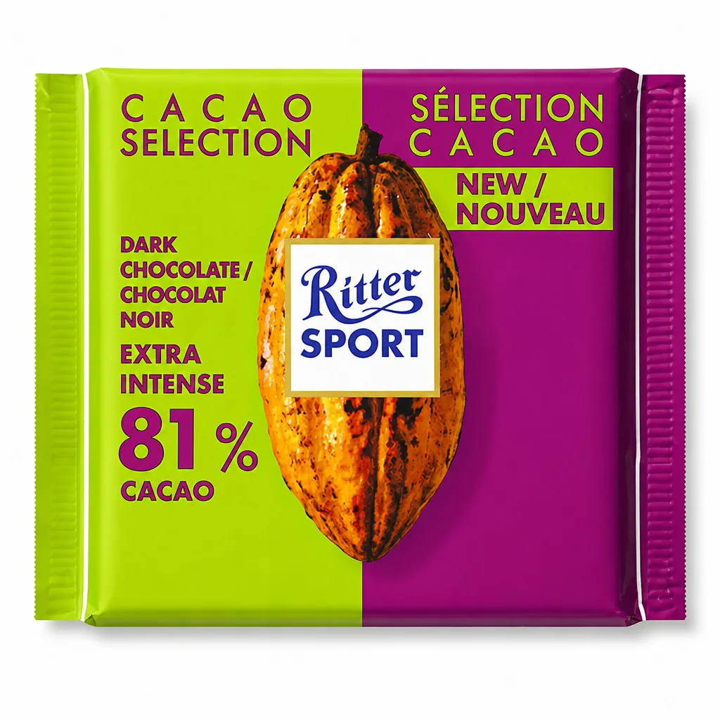 Ritter Sport Dark Chocolate 81% Extra Intense Cocoa 100g