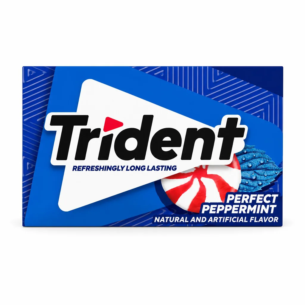 Trident Sugar Free Fresh Peppermint Flavor Gum