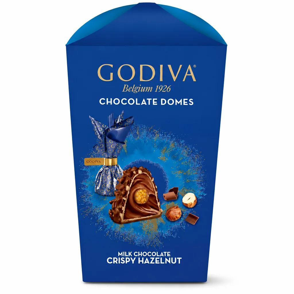 Godiva Chocolate Domes Crispy Hazelnut Milk Chocolate 6pc