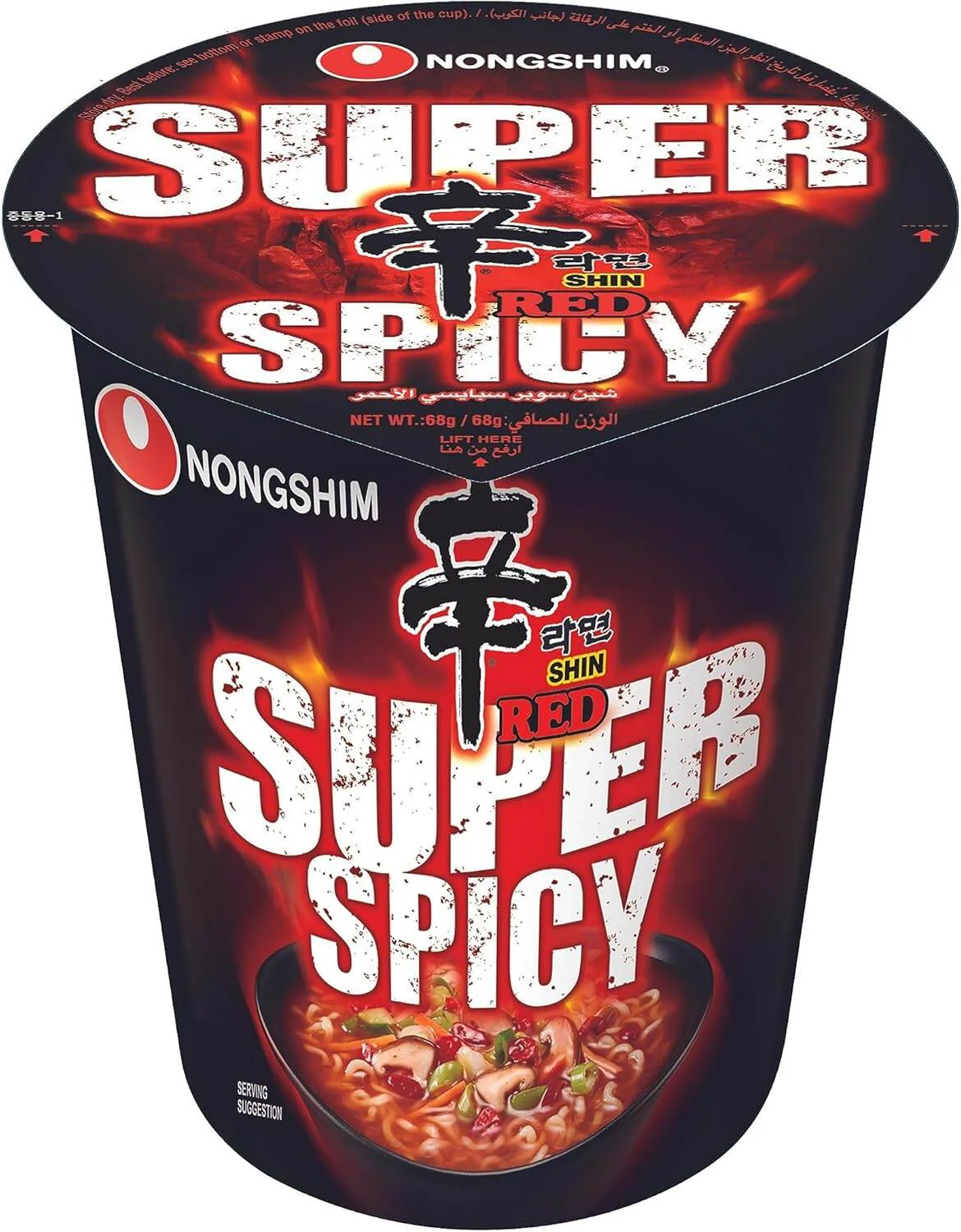 Nongshim Shin Red Super Spicy Cup Noodles 68g