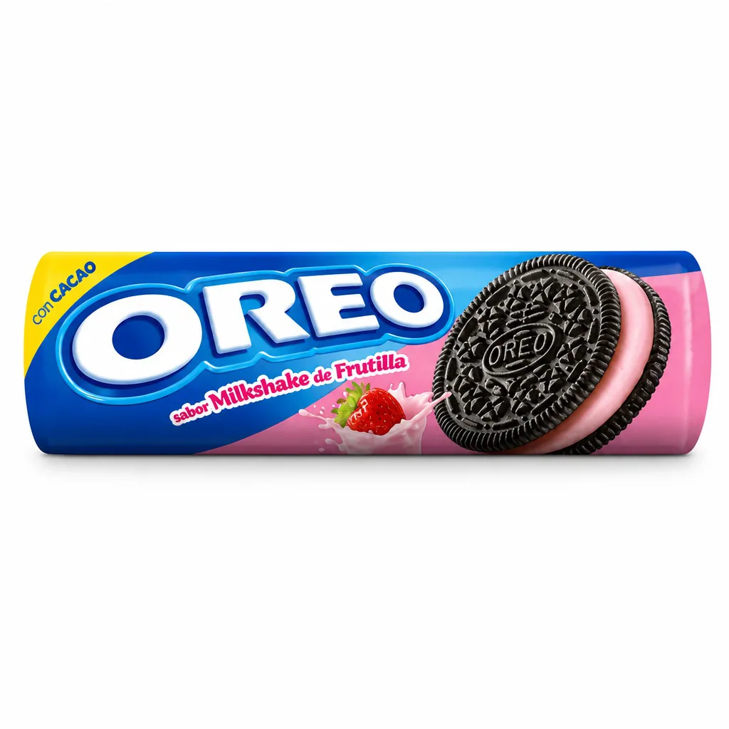 Oreo Strawberry Milkshake Creme Chocolate Sandwich Cookies 118g