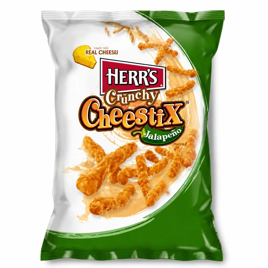 Herr's Crunchy Cheestix Jalapeno Cheese Flavored Snacks