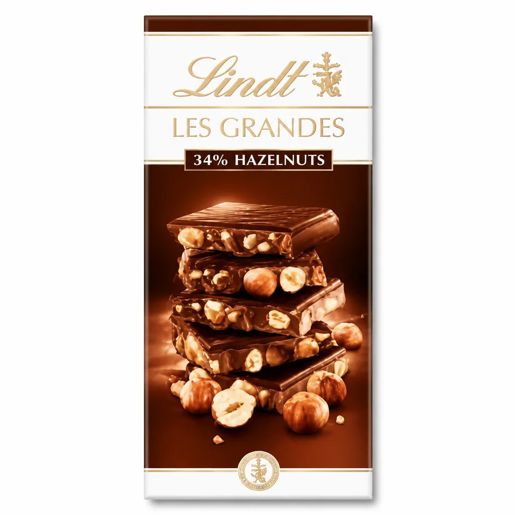 Lindt Les Grandes Hazelnuts Dark Chocolate 150g