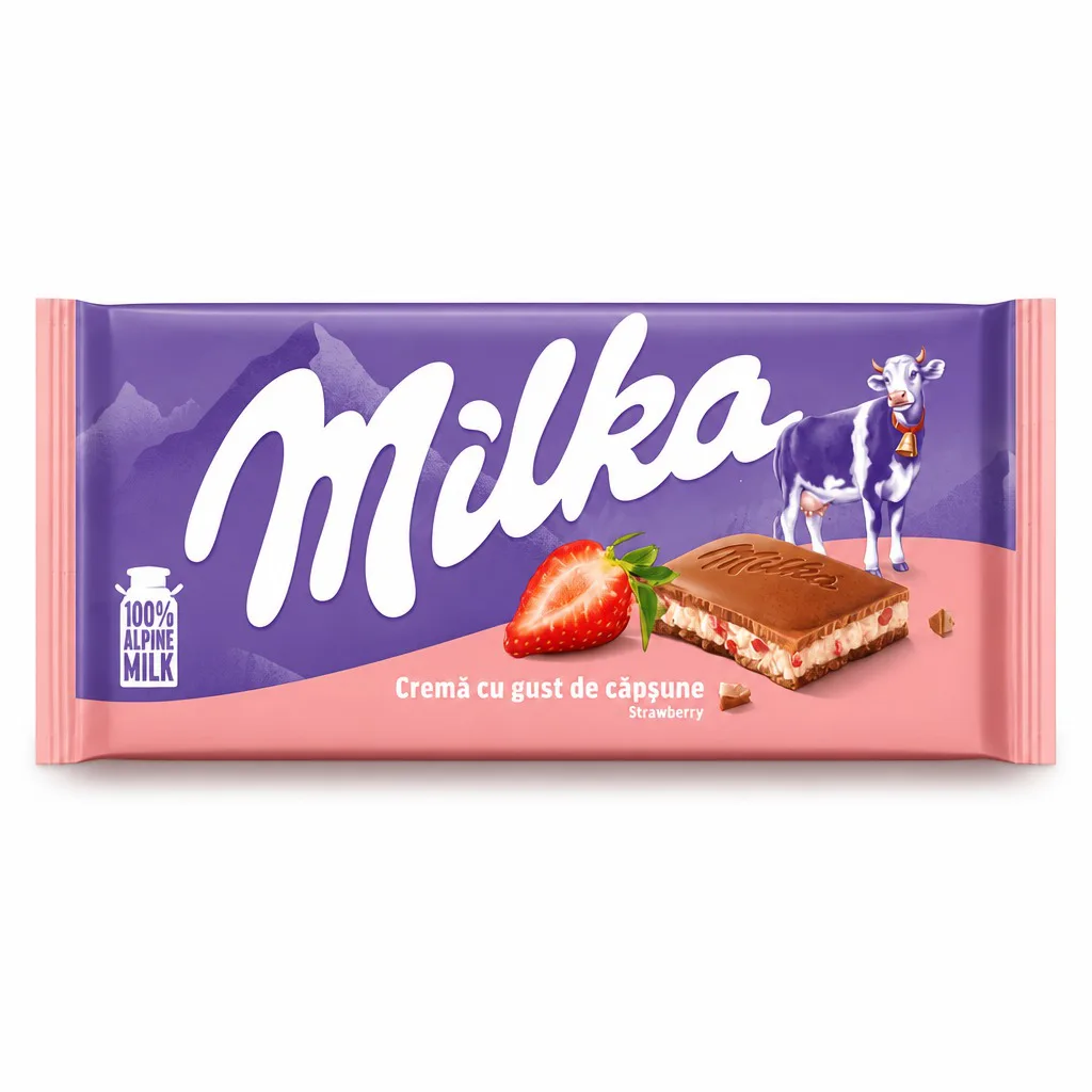 Milka Strawberry Chocolate 100g