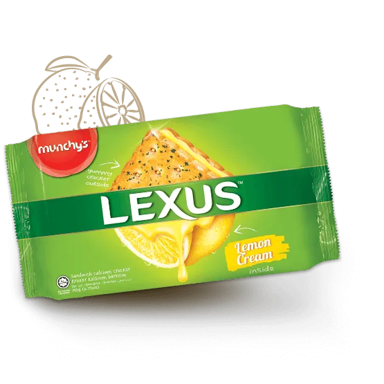 Munchy's Lexus Lemon Cream Sandwich Cracker 190g