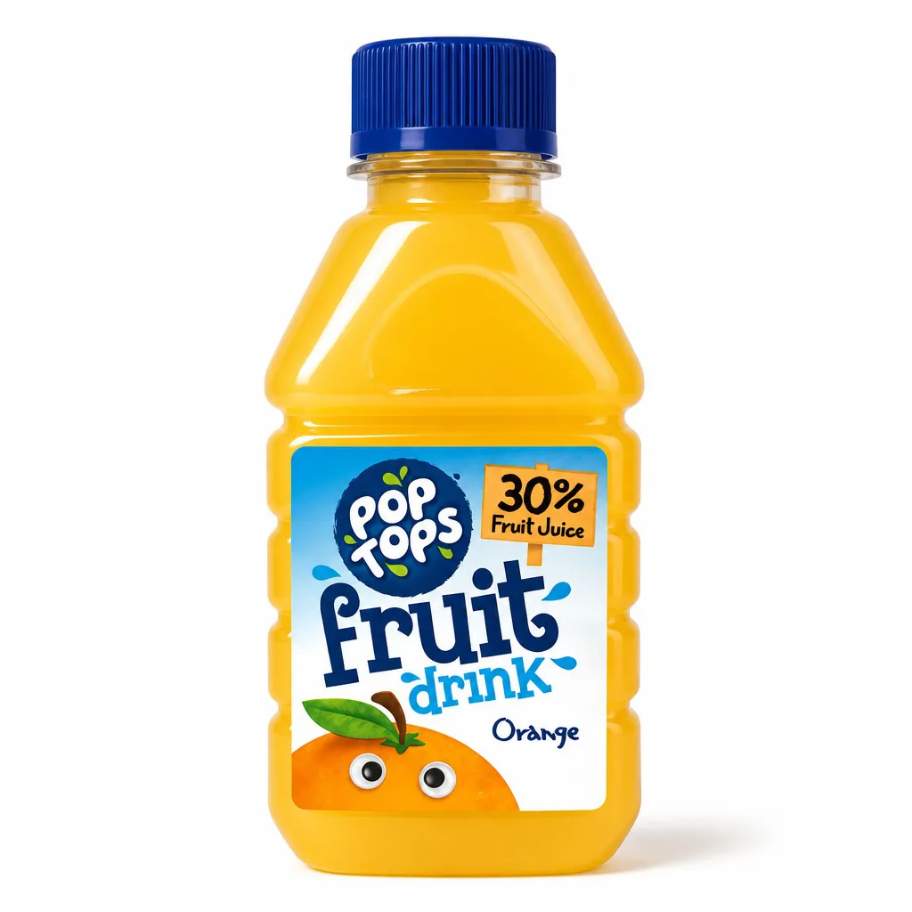 Pop Tops Fruit Drink Orange