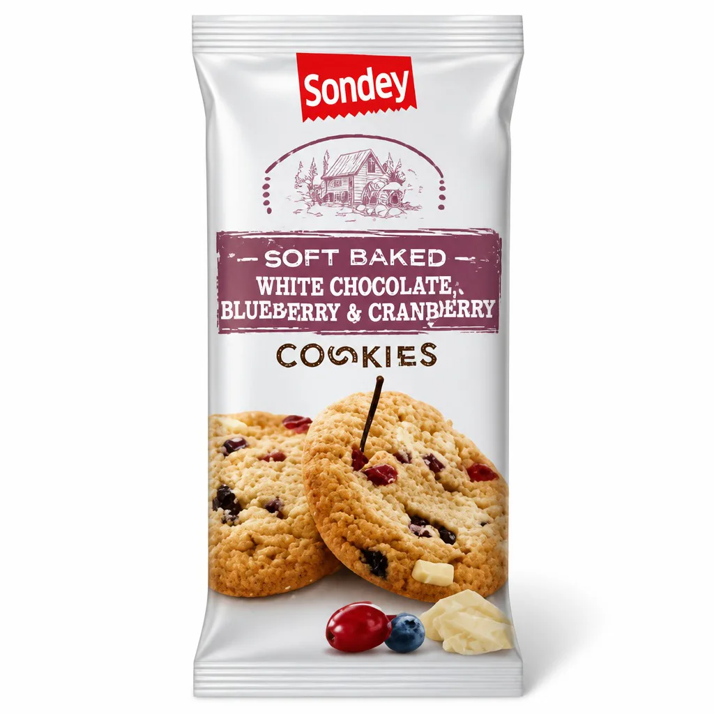 Sondey White Chocolate Blueberry & Cranberry Cookies 210g