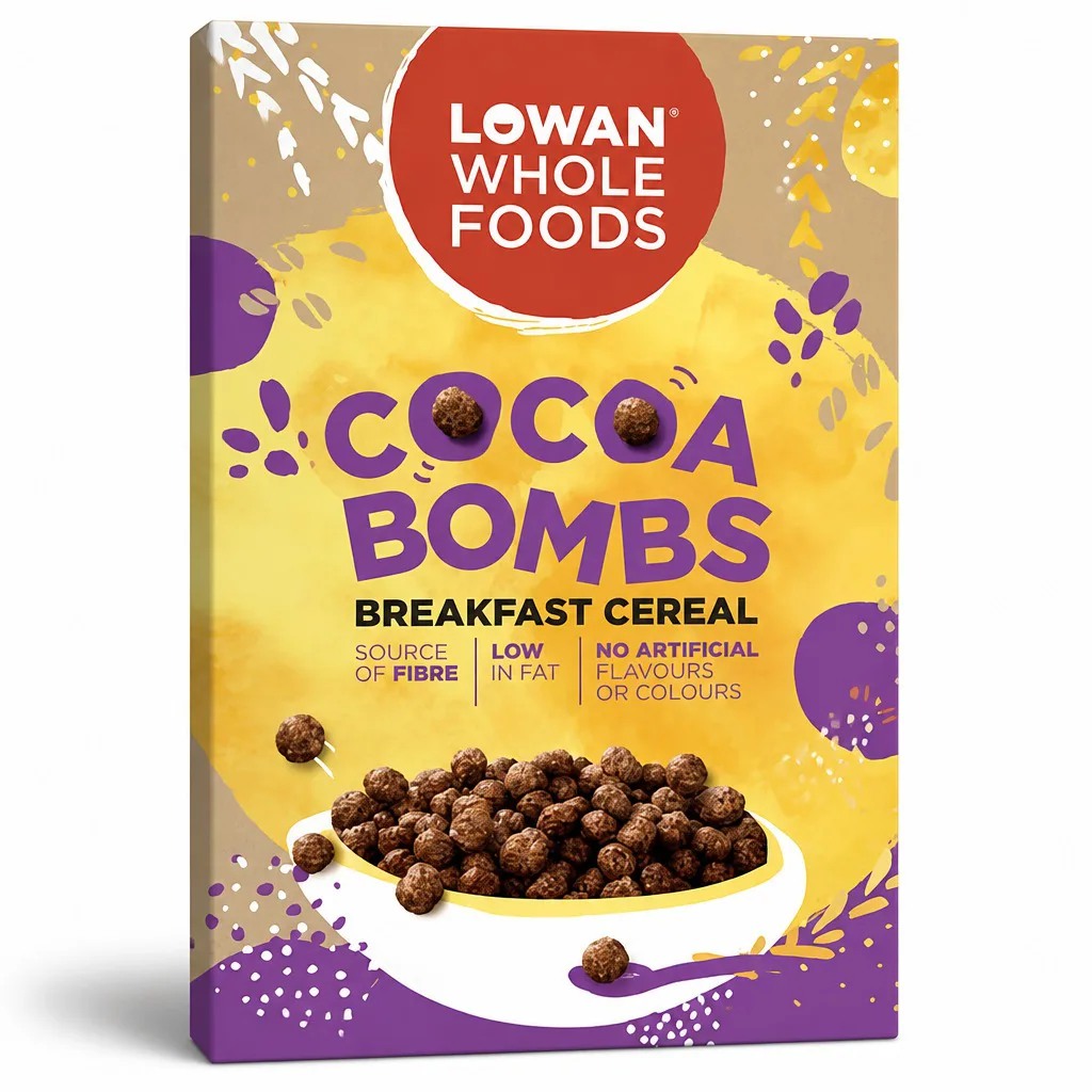 Lowan Whole Foods Cocoa Bombs Breakfast Cereal 350g
