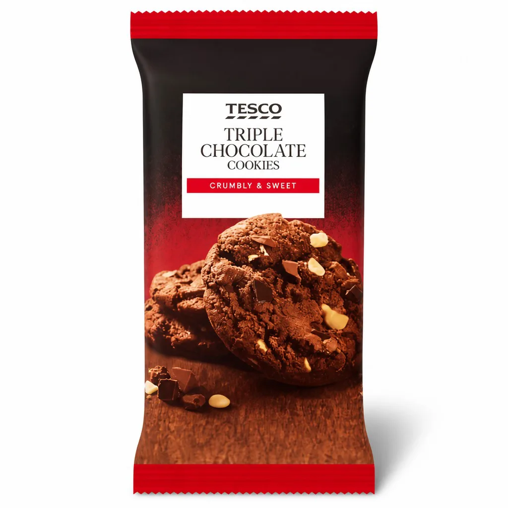 Tesco Triple Chocolate Cookies 200g
