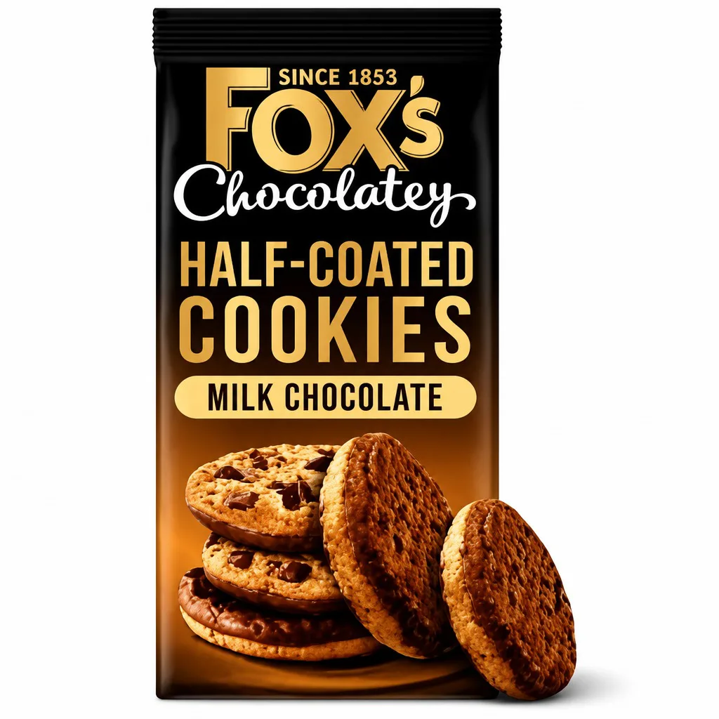 Fox's Half-Coated Cookies Milk Chocolate 175g