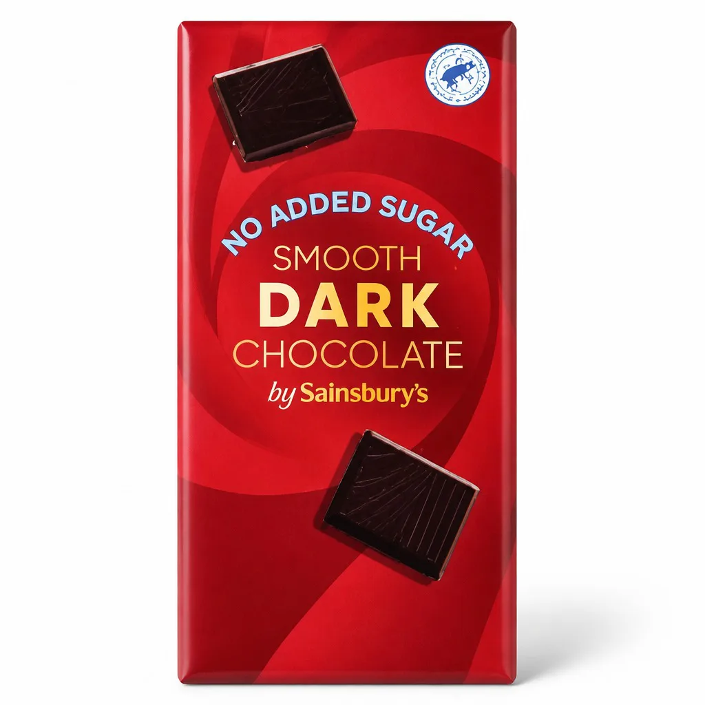Sainsbury's No Added Sugar Dark Chocolate 100g