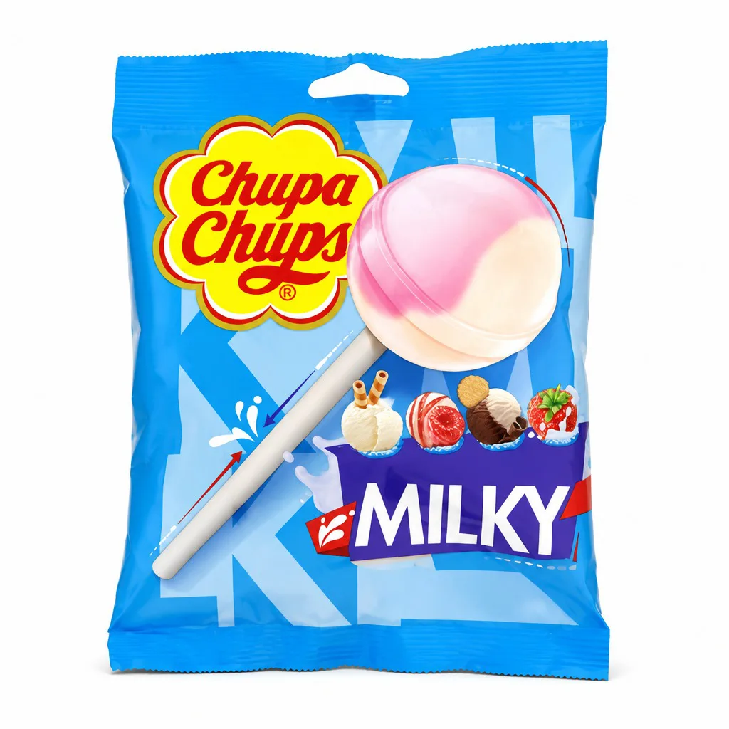 Chupa Chups Milky 10 Lollipops 120g