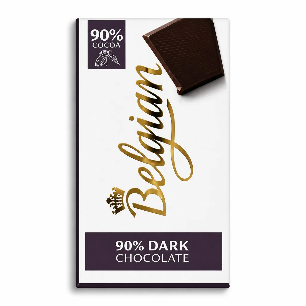 Belgian Extra Dark 90% Chocolate Bar 100g