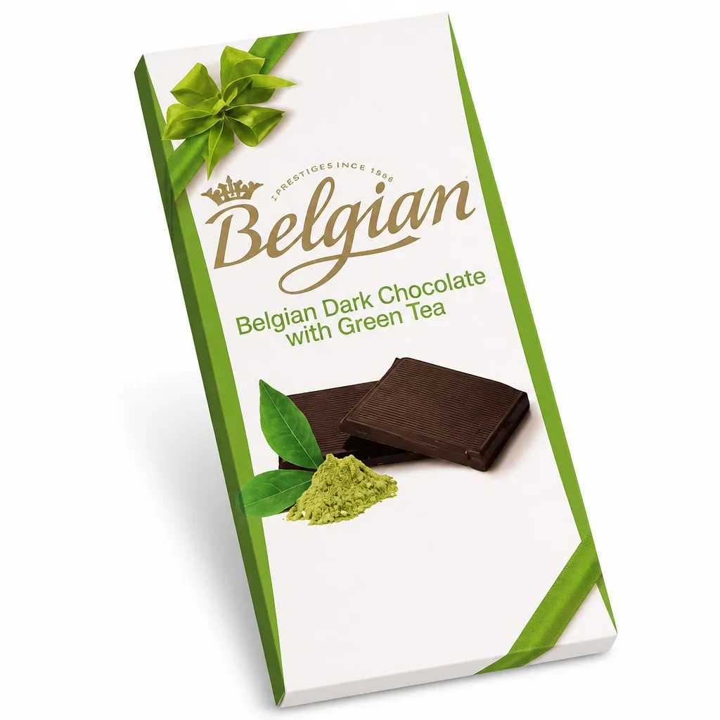 Belgian Dark Chocolate with Green Tea 100g