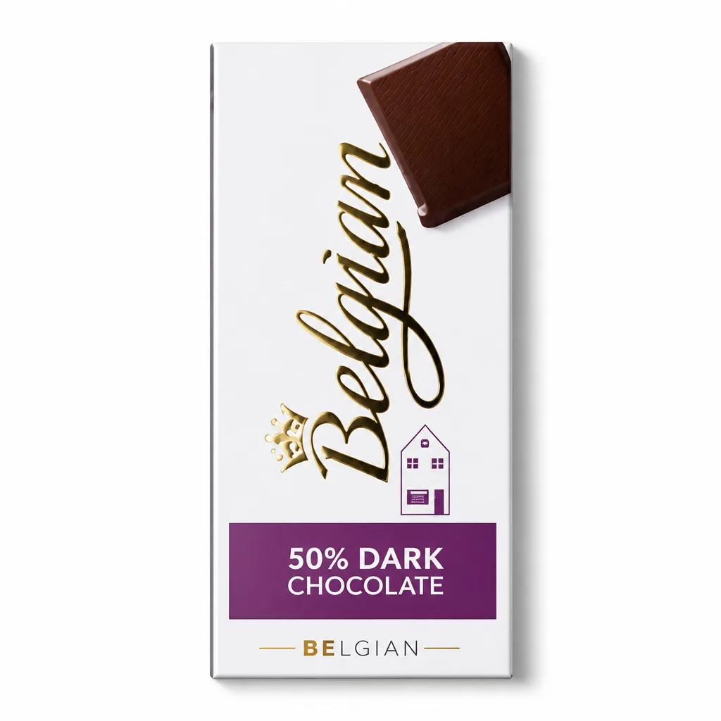 Belgian Dark 50% Chocolate Bar 100g