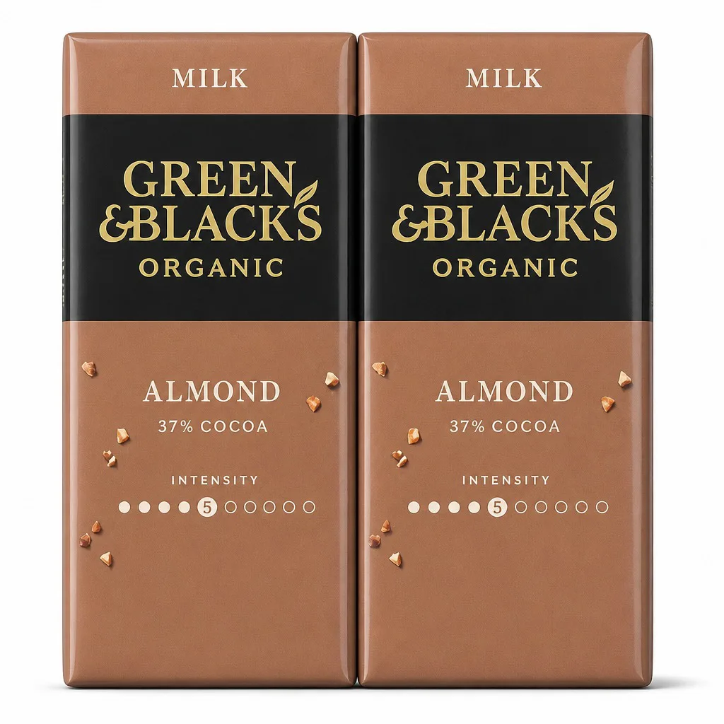 Green & Black's Organic Milk Chocolate Almond 37% Cocoa 90g
