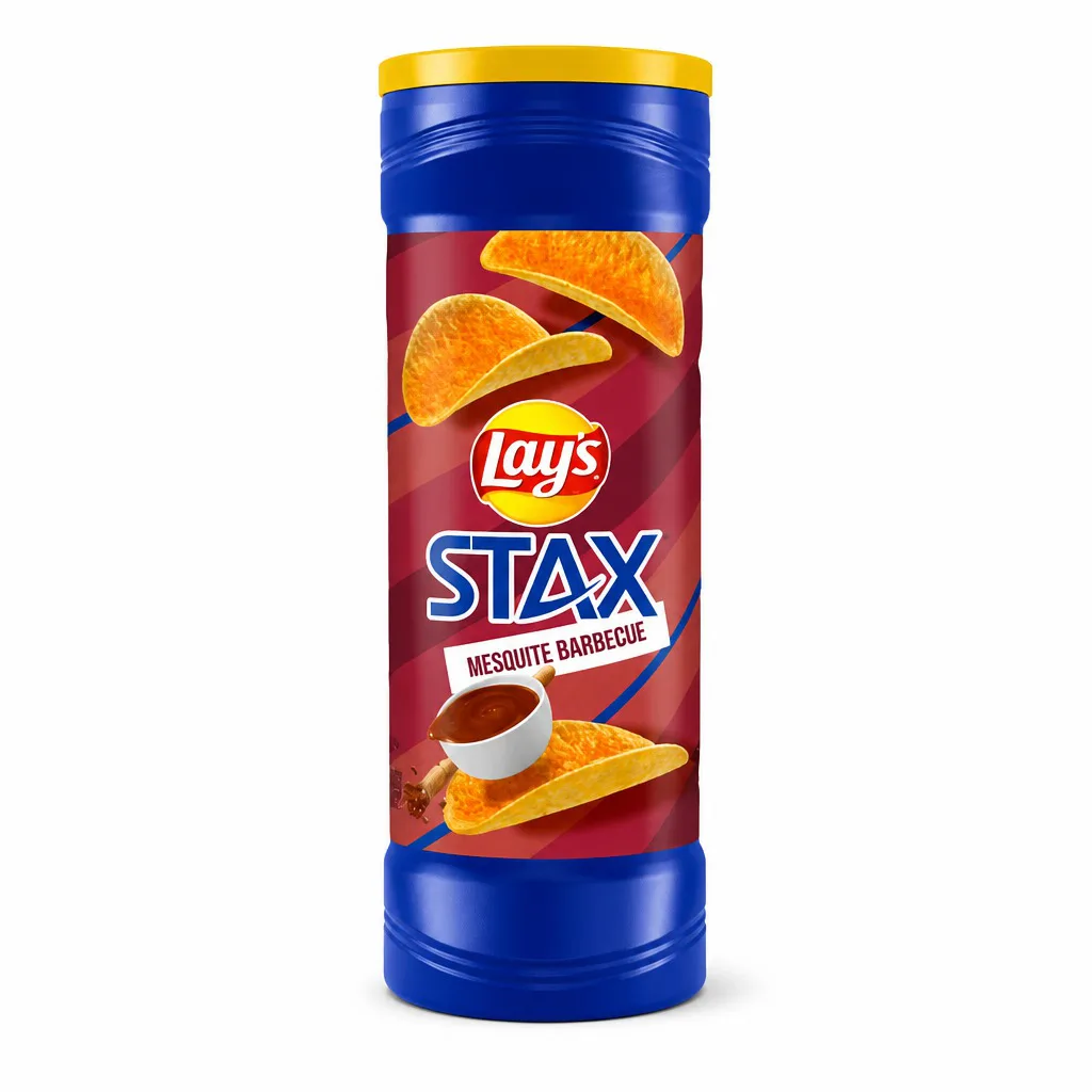 Lays Stax Mesquite Barbecue Chips 156g