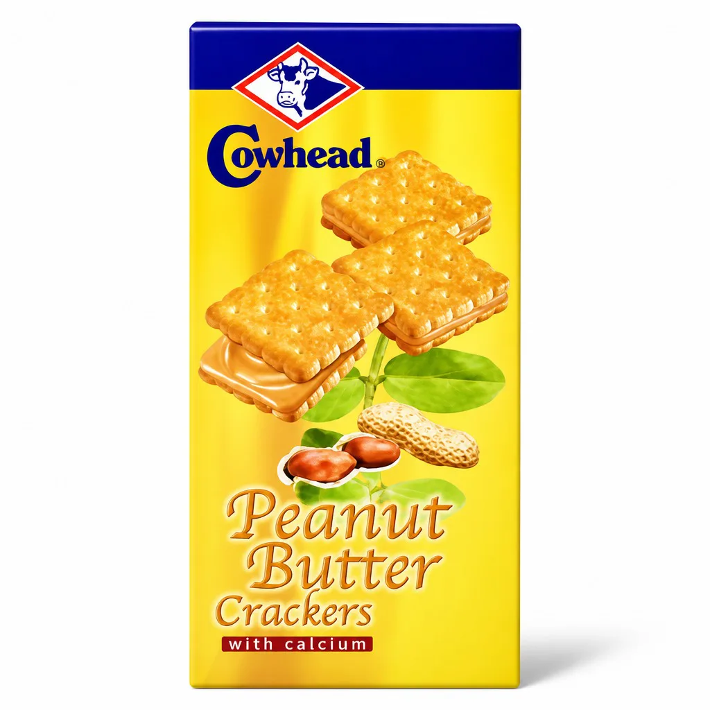 Cowhead Peanut Butter Crackers with Calcium 190g