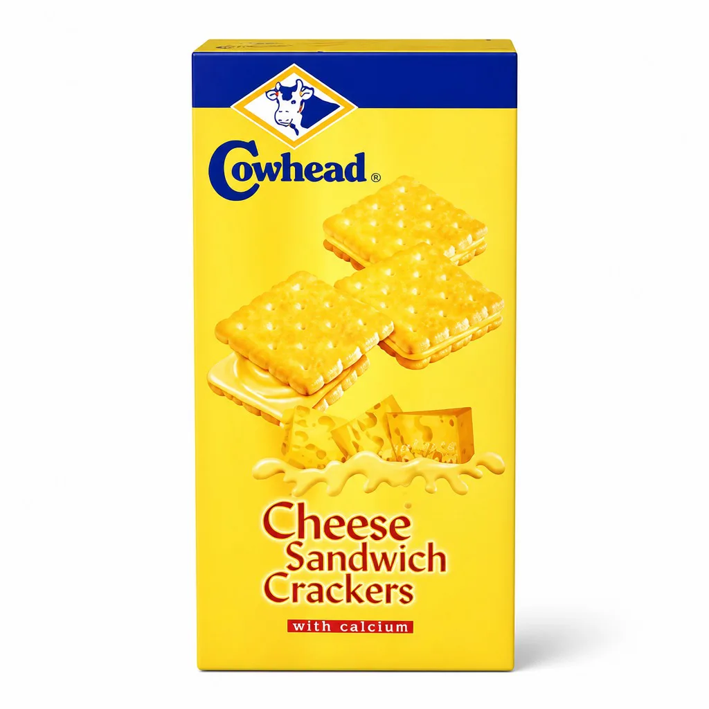 Cowhead Cheese Sandwich Crackers with Calcium 190g