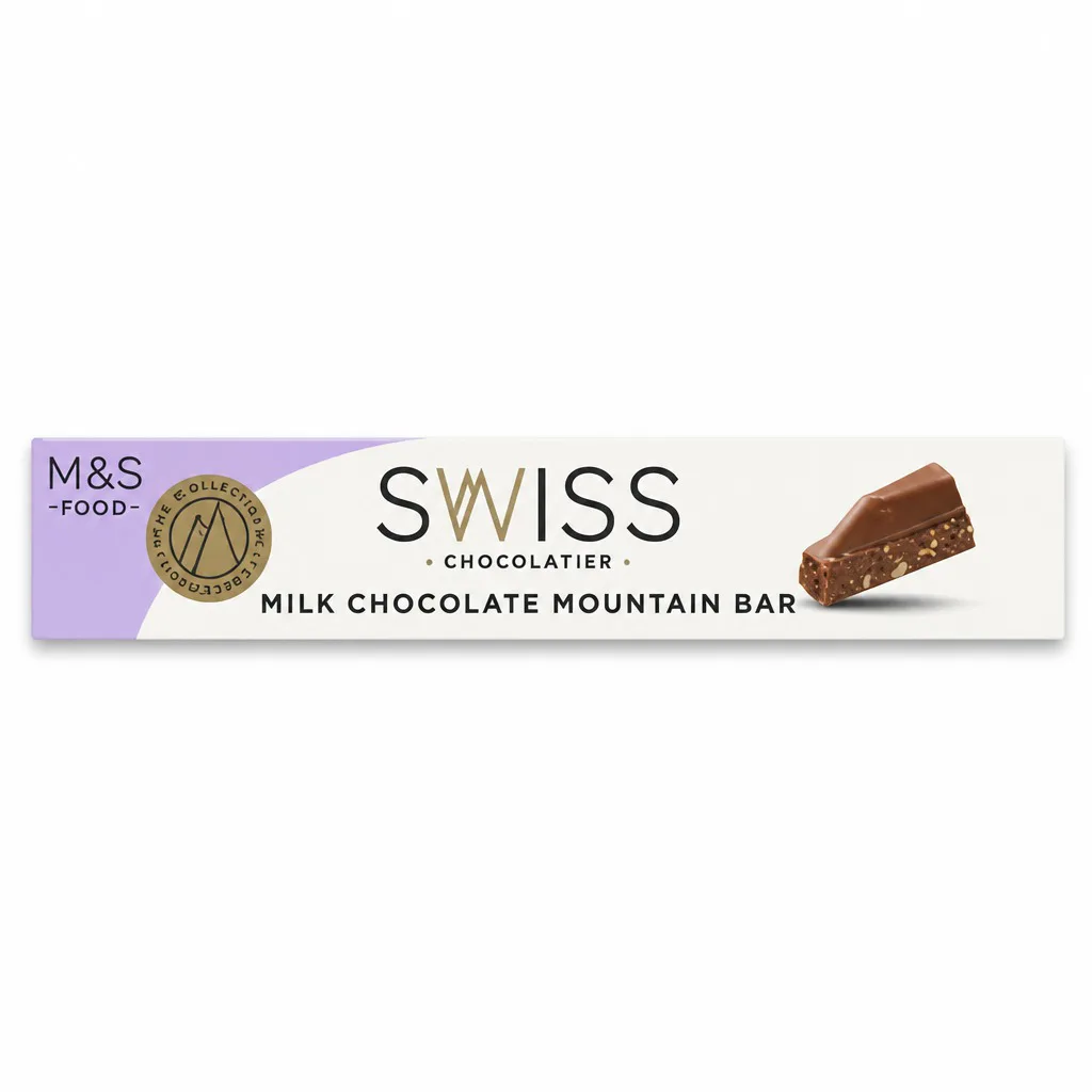 M&S Swiss Chocolate Milk Chocolate Mountain Bar 100g