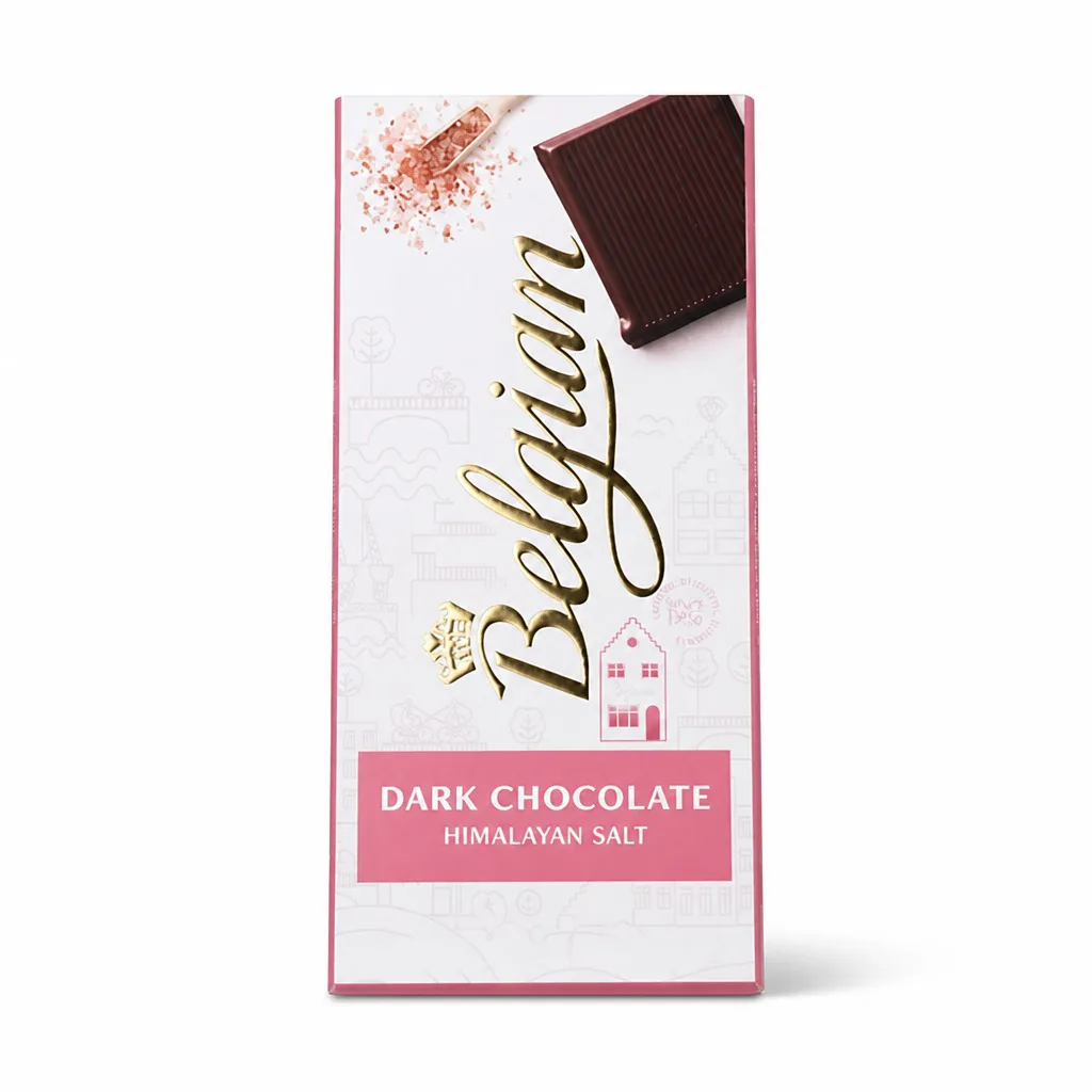Belgian Dark Himalayan Salt Chocolate Bar 100g